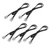 Aexit 5PCS RJ11 Transmission 6P2C Telephone Phone Line Extension Cord Cable Black 0.5M Length view 1