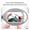 Brightech LightView Pro Magnifying Glass with Light and Stand, Magnifying Floor Lamp with Sturdy Weighted Base for Facials, Lash Estheticians, Bright LED Work Light for Sewing, Crafts view 4