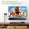 LiNKFOR Digital Optical Audio 3x1 Switch, 1 in 4 Out Aluminum Alloy with Optical Cable for PS3, Blue-Ray, DVD, HDTV (3x1 Switch) view 3