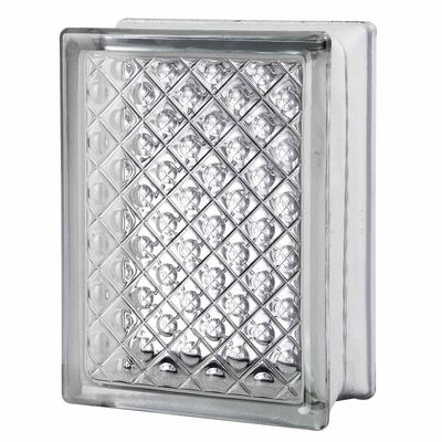 Seves Diamond DM 6x8x3 Glass Block | Decorative Privacy Solution | Distinctive Pattern with Natural Light Transmission | Modern Aesthetic for Commercial and Residential Applications