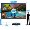 JWSIT 180 inch Projector Screen with Stand,Upgraded 3 Layers PVC 16:9 Large Outdoor Projector Screen,Portable Outdoor Movie Screen with Carrying Bag for Large Commercial Performance view 2