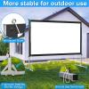 JWSIT 180 inch Projector Screen with Stand,Upgraded 3 Layers PVC 16:9 Large Outdoor Projector Screen,Portable Outdoor Movie Screen with Carrying Bag for Large Commercial Performance view 4