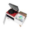 Glorious Turntable Lowboard, Solid Ashwood featuring 60s Retro Design with Closed-Front Compartment, Shock-Absorbent Rubber Feet and High-Gloss Finish (White) view 3