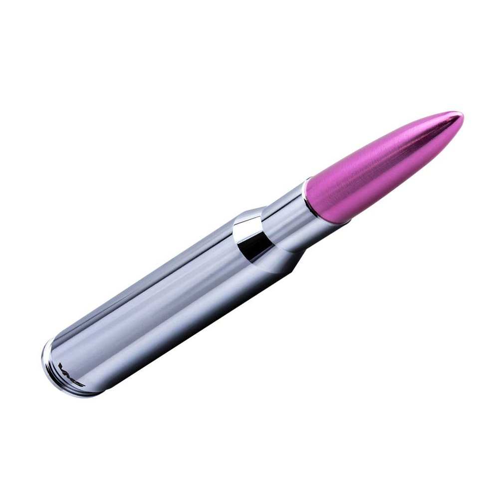VMS Racing 50 Cal Caliber CHROME PINK TIP BULLET ANTENNA in Heavy Gauge CNC Machined Billet Aluminum Short Compatible with Chevrolet Silverado 1500 2500 3500 07-20