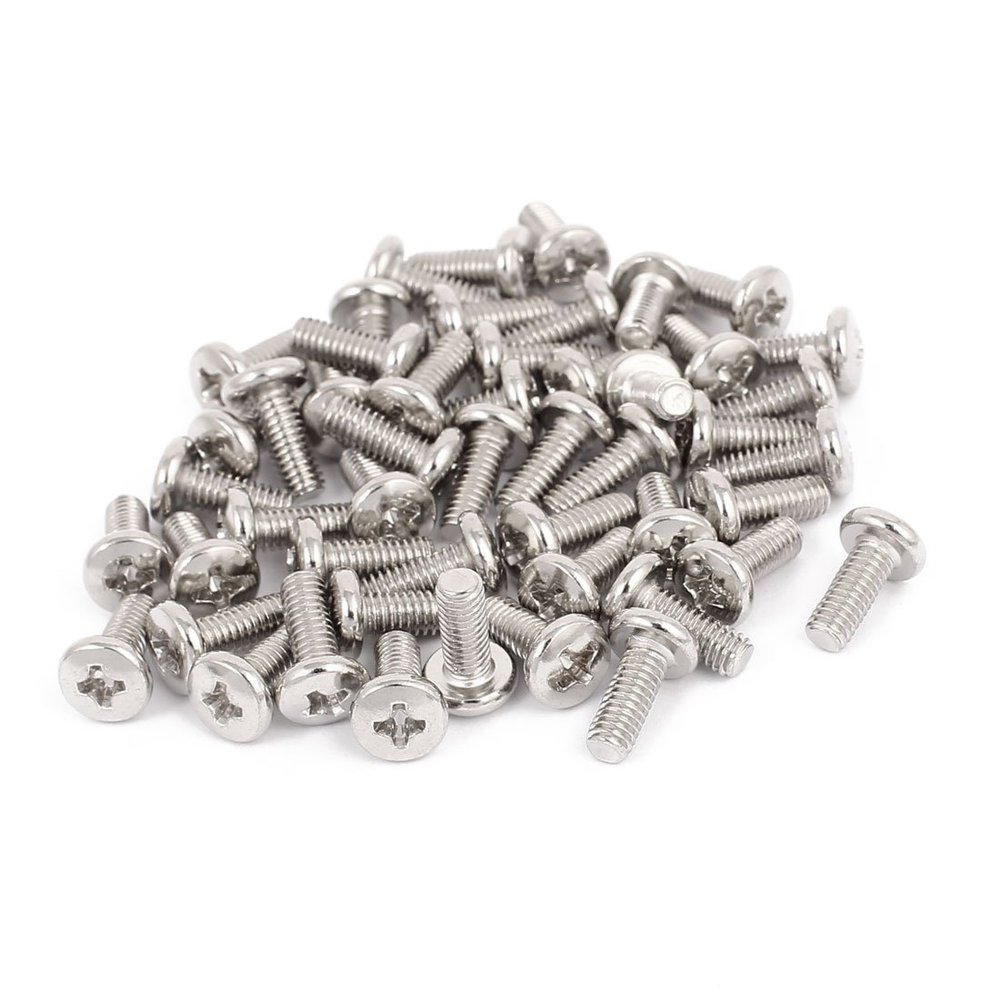 Aexit M4 x Quality Parts 10mm TV Computer LCD Monitor Stand Mounting Phillips Head Screw 50pcs Model:83as411qo622