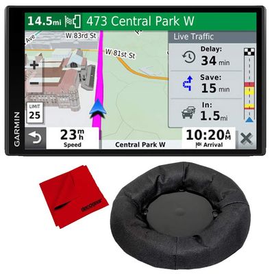 Garmin DriveSmart 55 & Traffic with Included Cable Weighted GPS Dash Mount + More