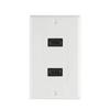 TENINYU Dual HDMI Wall Plate (2 Port) - 4K UHD, ARC, and Ethernet Pass-Thru Support (1-Gang) White - for 2 HDMI (2-Port) view 1