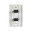 TENINYU Dual HDMI Wall Plate (2 Port) - 4K UHD, ARC, and Ethernet Pass-Thru Support (1-Gang) White - for 2 HDMI (2-Port) view 3