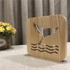 WALKKING WAYS Creative Wood Lamp, LED Night Light/3D Wood Carving Whale Tail Pattern USB Portative Mood Lamp for Bedroom Living Room Nightstand view 2