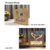 WALKKING WAYS Creative Wood Lamp, LED Night Light/3D Wood Carving Whale Tail Pattern USB Portative Mood Lamp for Bedroom Living Room Nightstand view 3