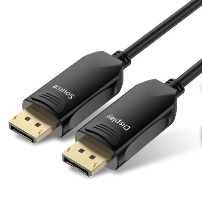 BIFALE Fiber Cable 33ft, DisplayPort Fiber Optic High Speed 32.4 Gbps 8K@60Hz 4K@165Hz 2K@144Hz DP1.4,Fiber DP to DP Gold Plated Slim and Flexible Connector