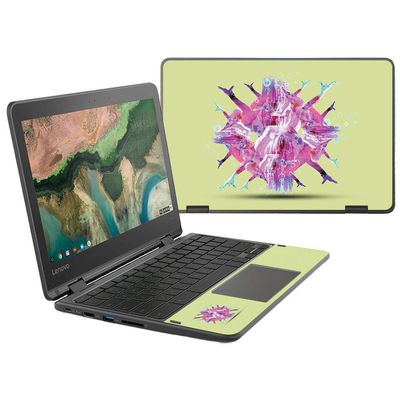 MightySkins Skin Compatible with Lenovo 300e Chromebook 11.6" (2018) - Yoga Pants | Protective, Durable, and Unique Vinyl Decal wrap Cover | Easy to Apply, Remove, and Change Styles | Made in The USA