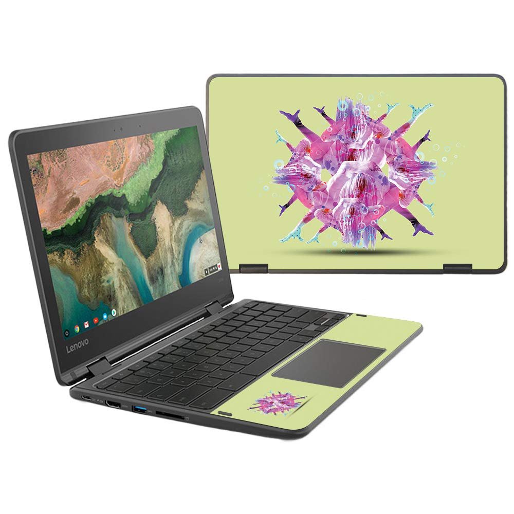 MightySkins Skin Compatible with Lenovo 300e Chromebook 11.6" (2018) - Yoga Pants | Protective, Durable, and Unique Vinyl Decal wrap Cover | Easy to Apply, Remove, and Change Styles | Made in The USA