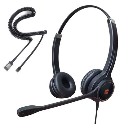 IPD IPH-255 Phone Headset with Noise Cancelling Microhone for Office and Call Center- Comapatible with Polycom VVX,Aastra,Avaya Digital, Nortel, Samsung,Mitel landline Phones