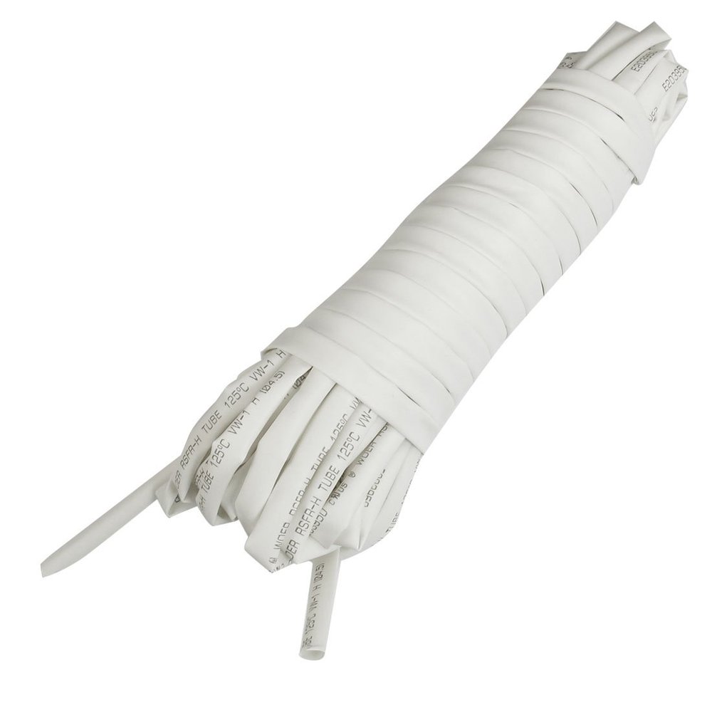 Aexit Ratio 2:1 Electrical equipment 4.5mm Dia White Polyolefin Heat Shrinkable Tube 10M 32.8ft
