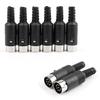 Chironal 50 pcs 8 Pin DIN Plug Connector with Black Plastic Handle Male view 1