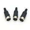 Chironal 50 pcs 8 Pin DIN Plug Connector with Black Plastic Handle Male view 2