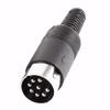Chironal 50 pcs 8 Pin DIN Plug Connector with Black Plastic Handle Male view 4