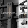 Universal Swivel TV Stand/Base Table Top TV Stand 32 to 65 inch TVs 80 Degree Swivel, 4 Level Height Adjustable, Heavy Duty Tempered Glass Base, Holds up to 88lbs Screens, HT04B-002 view 3