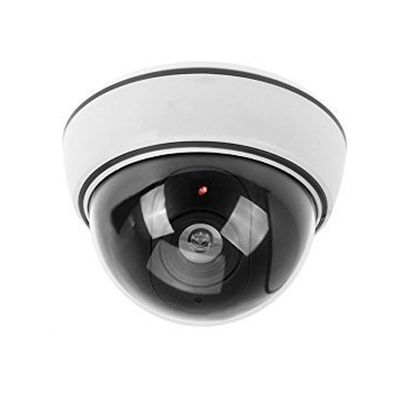 Etopars Simulated Dome Fake Dummy Security CCTV Camera Waterproof IR LED Flashing Red Light Outdoor Indoor Surveillance Guard