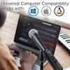 Pyle Microphone XLR-to-USB Signal Adapter - Universal Plug and Play XLR Mic to PC Adaptor for Digital Recording w/ Mix Audio Control, +48V Phantom Power, Headphone Volume, USB Cable - PDUSBPP10 view 4