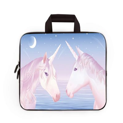 11" 11.6" 12" 12.1" 12.5" inch Laptop Carrying Bag Chromebook Case Notebook Ultrabook Bag Tablet Cover Neoprene Fit Samsung Google Acer HP DELL Lenovo Asus (11 11.6 12.1 12.2 inch, Pink Unicorns)