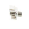 Networx White F-Type 3GHz Feed Through Keystone Coupler view 2