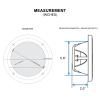 4 x EnrockMarine 6.5" 2-Way 180W Marine Loudspeakers feat. Blue LED Light Flashing with Music (White), Enrock Marine-Grade 50Ft. 16-Gauge Tinned Speaker Wire view 4
