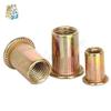 ShineBear 20Pcs M3 M4 M5 M6 M8 Zinc Plated Carbon Steel Knurled Nuts Rivnut Flat Head Threaded Rivet Insert Nutsert Cap Rivet Nut - (Size: M8) view 1