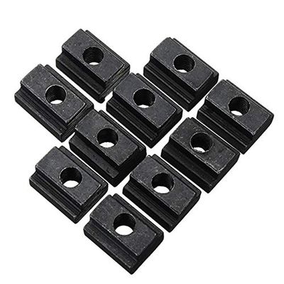 ShineBear 10pcs M6 T Slot Nuts Set Black Oxide Finish T-Slots Nut for T Track
