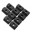 ShineBear 10pcs M6 T Slot Nuts Set Black Oxide Finish T-Slots Nut for T Track view 1
