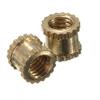 ShineBear 100pcs/lot Brass Knurl Nuts M3 4mm L-4mm OD Metric Threaded Nuts Insert Round Shape view 2