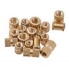 ShineBear 200PCS/ LOT M4 x 4mm Female Brass Inserts Thread Brass Knurled Threaded Insert Embedded Fastener for Tightly Fixing view 1