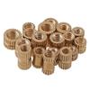 ShineBear 200PCS/ LOT M4 x 4mm Female Brass Inserts Thread Brass Knurled Threaded Insert Embedded Fastener for Tightly Fixing view 2