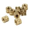 ShineBear MYLB-10Pcs Injection Molding Brass Thread Knurled Inserts Nuts 3mm x 5mm x 4mm view 1