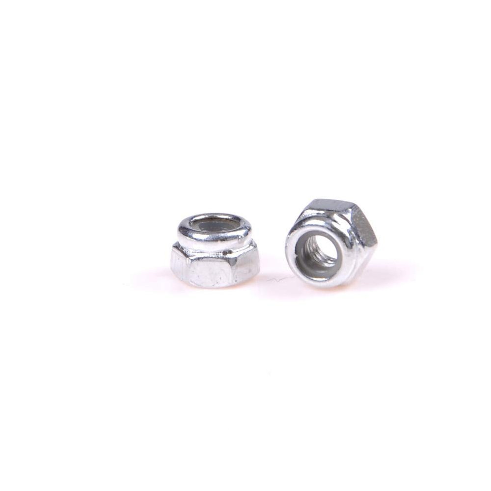 ShineBear Practical New 10Pcs M3 M4 M5 M6 M8 Galvanized Self-Locking Nut Nylon Lock Nut Locknut Slip Nut - (Size: M4)