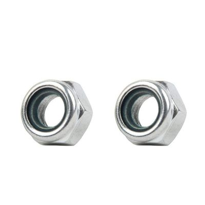 ShineBear 50Pcs DIN985 M3 M4 M5 M6 M8 Galvanized Self-Locking Nut Nylon Lock Nut Locknut Slip Nut - (Size: M6)