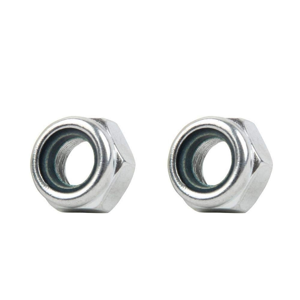 ShineBear 50Pcs DIN985 M3 M4 M5 M6 M8 Galvanized Self-Locking Nut Nylon Lock Nut Locknut Slip Nut - (Size: M6)