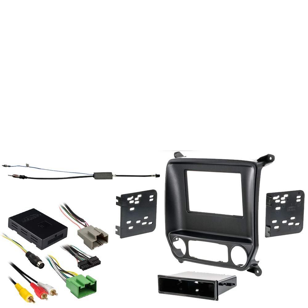 Harmony Audio HA-40EU10 Compatible with Ford Transit 2015-2016 Single or Double DIN Stereo Radio Install Dash Kit, MET18-99-5835G DIN Radio Stereo Dash Kit and AXX18-XSVI-5524-NAV Interface Harness