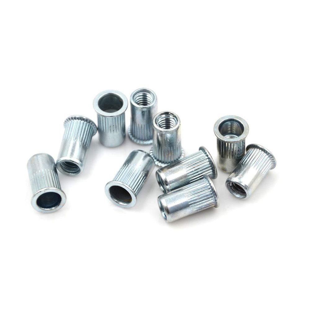 ShineBear 10Pcs/lot M4 M5 M6 M8 M10 304 Stainless Steel Rivnut Small Countersunk Head Riveted Nuts Insert Nutsert Cap Rivet Nut - (Size: M6)