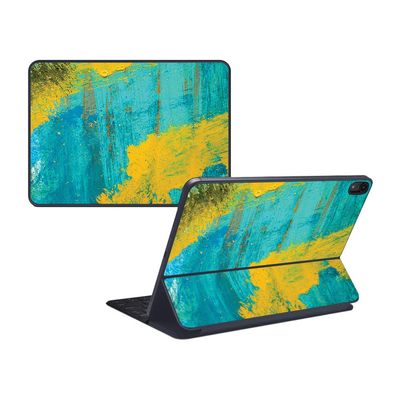 MightySkins Skin Compatible with Apple iPad Pro Smart Keyboard 12.9" (2018) - Acrylic Blue - Protective, Durable, and Unique Vinyl Decal wrap Cover - Easy to Apply, Remove - Made in The USA