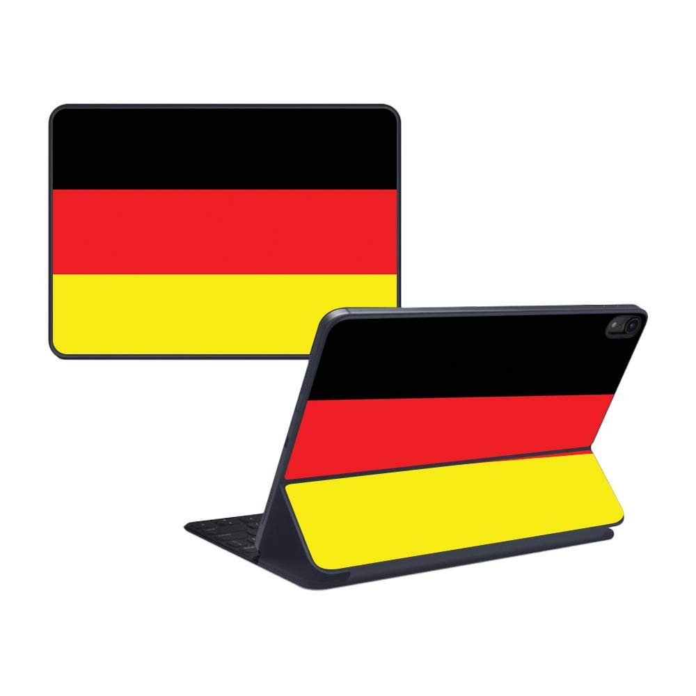MightySkins Skin Compatible with Apple iPad Pro Smart Keyboard 12.9" (2018) - German Flag - Protective, Durable, and Unique Vinyl Decal wrap Cover - Easy to Apply, Remove - Made in The USA