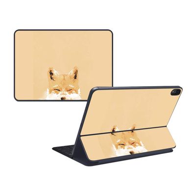 MightySkins Skin Compatible with Apple iPad Pro Smart Keyboard 12.9" (2018) - Smiling Fox - Protective, Durable, and Unique Vinyl Decal wrap Cover - Easy to Apply, Remove - Made in The USA