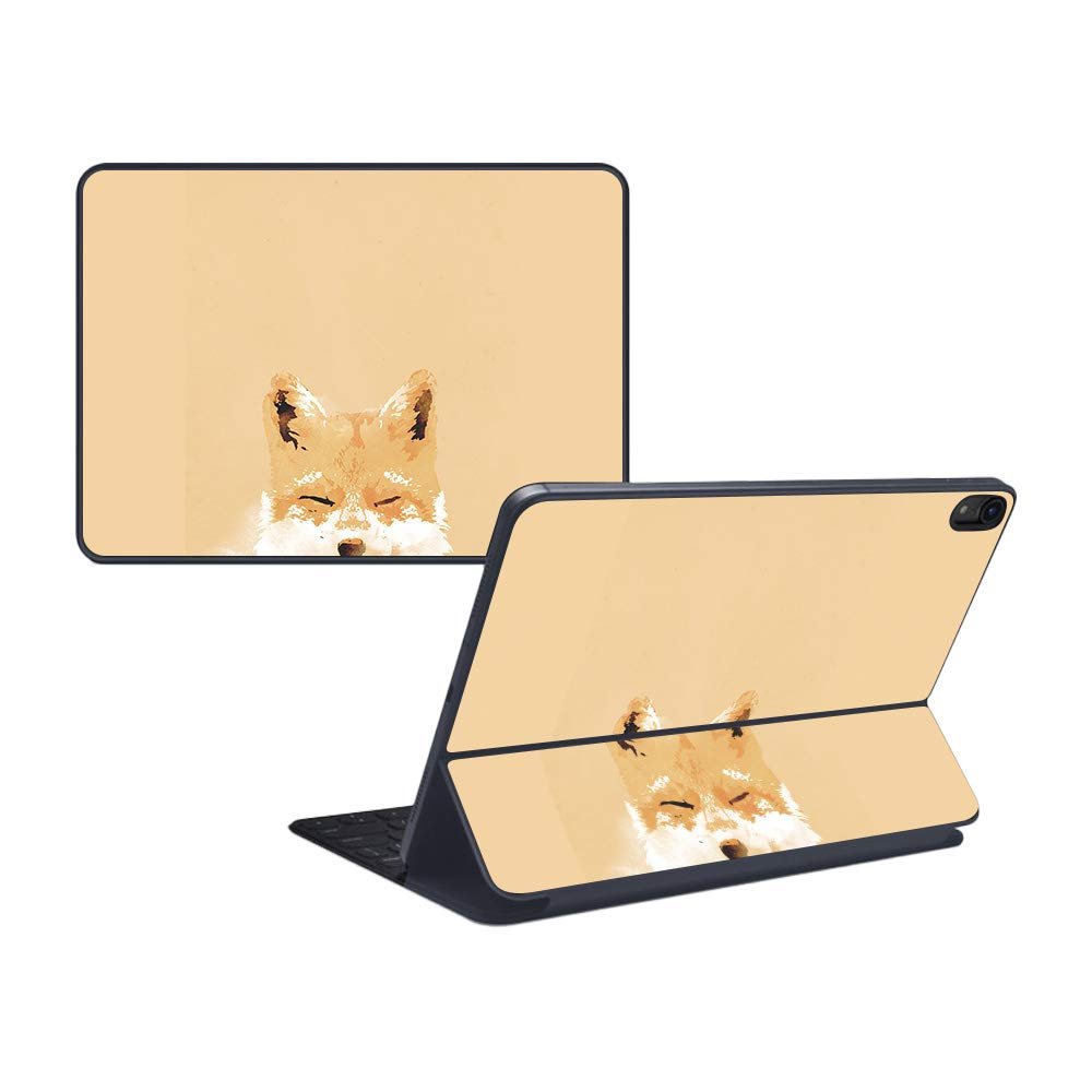 MightySkins Skin Compatible with Apple iPad Pro Smart Keyboard 12.9" (2018) - Smiling Fox - Protective, Durable, and Unique Vinyl Decal wrap Cover - Easy to Apply, Remove - Made in The USA
