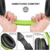 ZIHNIC Bluetooth Headphones Over-Ear, Foldable Wireless and Wired Stereo Headset Micro SD/TF, FM for Cell Phone,PC,Soft Earmuffs &Light Weight for Prolonged Wearing(Black/Green) view 2