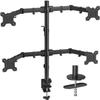 HUANUO Quad Computer Monitor Mount - Heavy Duty LCD Computer 4 Monitor Stand with Full Articulation, Fits Four Screens up to 27 Inches - Each Arm Holds up to 17.6lbs, VESA 75x75-100x100mm view 1