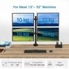 HUANUO Quad Computer Monitor Mount - Heavy Duty LCD Computer 4 Monitor Stand with Full Articulation, Fits Four Screens up to 27 Inches - Each Arm Holds up to 17.6lbs, VESA 75x75-100x100mm view 2