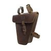 Hide & Drink, Triangular Frame Bag for Bicycle, Bike Tool Pouch, Accessories, Repair Tools Storage Pouch, Biker Essentials, Full Grain Leather, Handmade, Bourbon Brown view 1