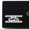 4 Wheels Move The Body 2 Wheels Move The Soul Decal - 5 Inch Full Color Decal for Macbooks or Laptops - Proudly Made in The USA from Adhesive VinylHorse view 2