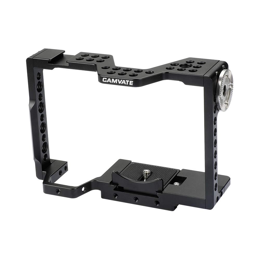 CAMVATE Quick Release Camera Cage with Rosette Attachment for a7 II, a7R II, a7S IIa7 III, a7R III, a9 Series